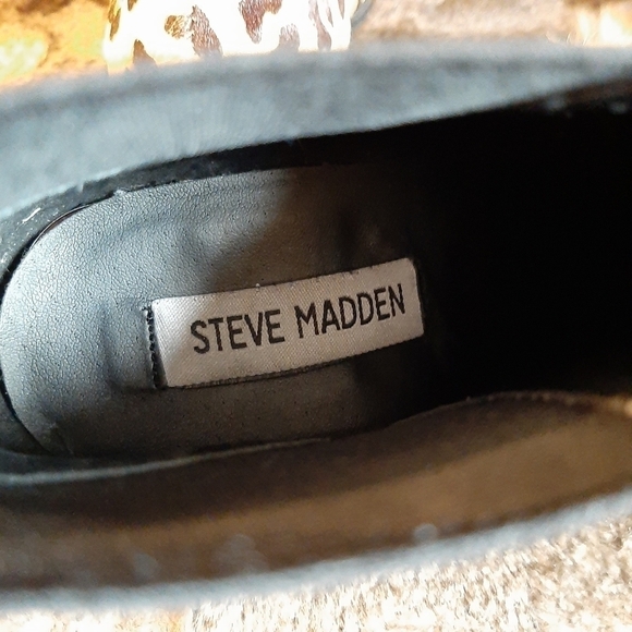 Steve Madden Palace Cow Hair Leopard Animal Print Western Booties 6 Tan Boho Fur - Picture 8 of 9